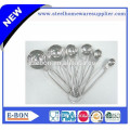 Durable stainless steel measuring spoons are novel in design